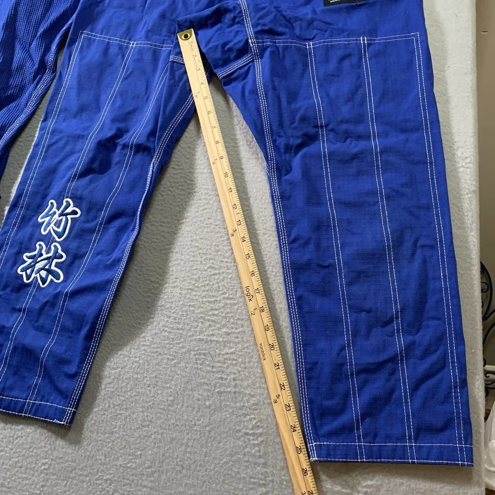 Fluory Grappling White Crane BJJ Gi Blue F2